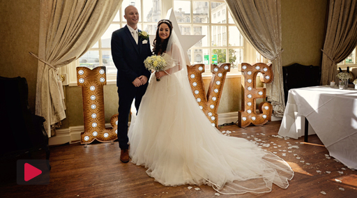 The wedding of Sarah Moran and Chris Bates at 30 James Street 'The RMS Titanic Hotel' Liverpool, the iconic building where The Titanic was registered by the White Star Line, on 29th September 2017.